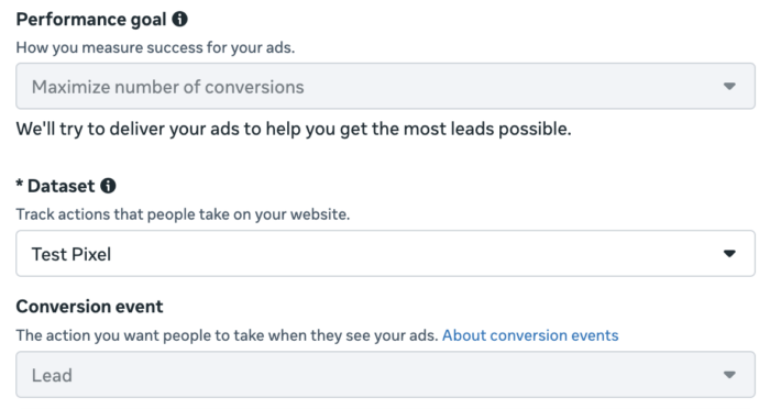 Website and Instant Forms Conversion Location